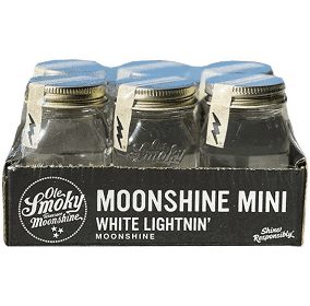 Ole Smoky White Lightning 100 Proof Moonshine 50ml 6pk