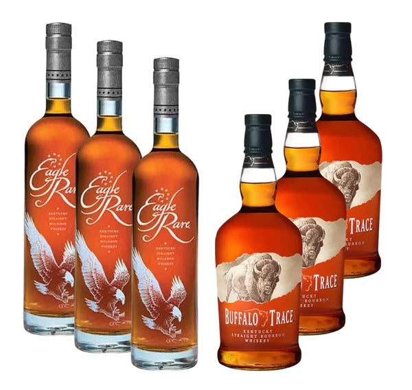 Eagle Rare & Buffalo Trace Bourbon 6-Pack (750ML)
