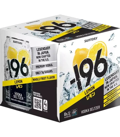Suntory Minus -196 Lemon Vodka Seltzer 4-Pack