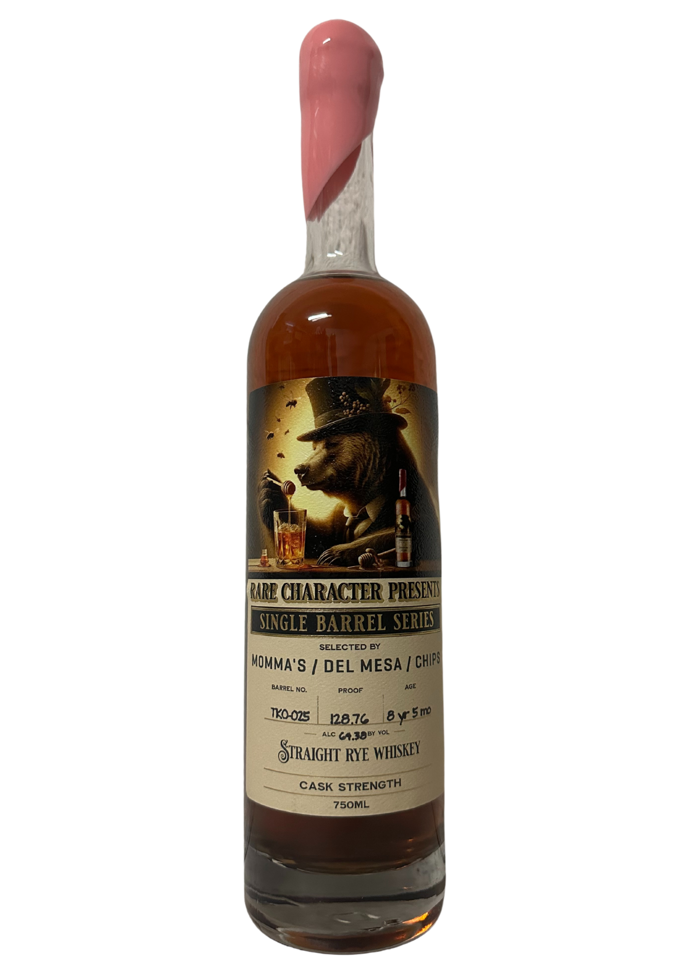 Rare Character Single Barrel Series 8 Year Old Straight Rye Whiskey Selected by Momma's Liquor