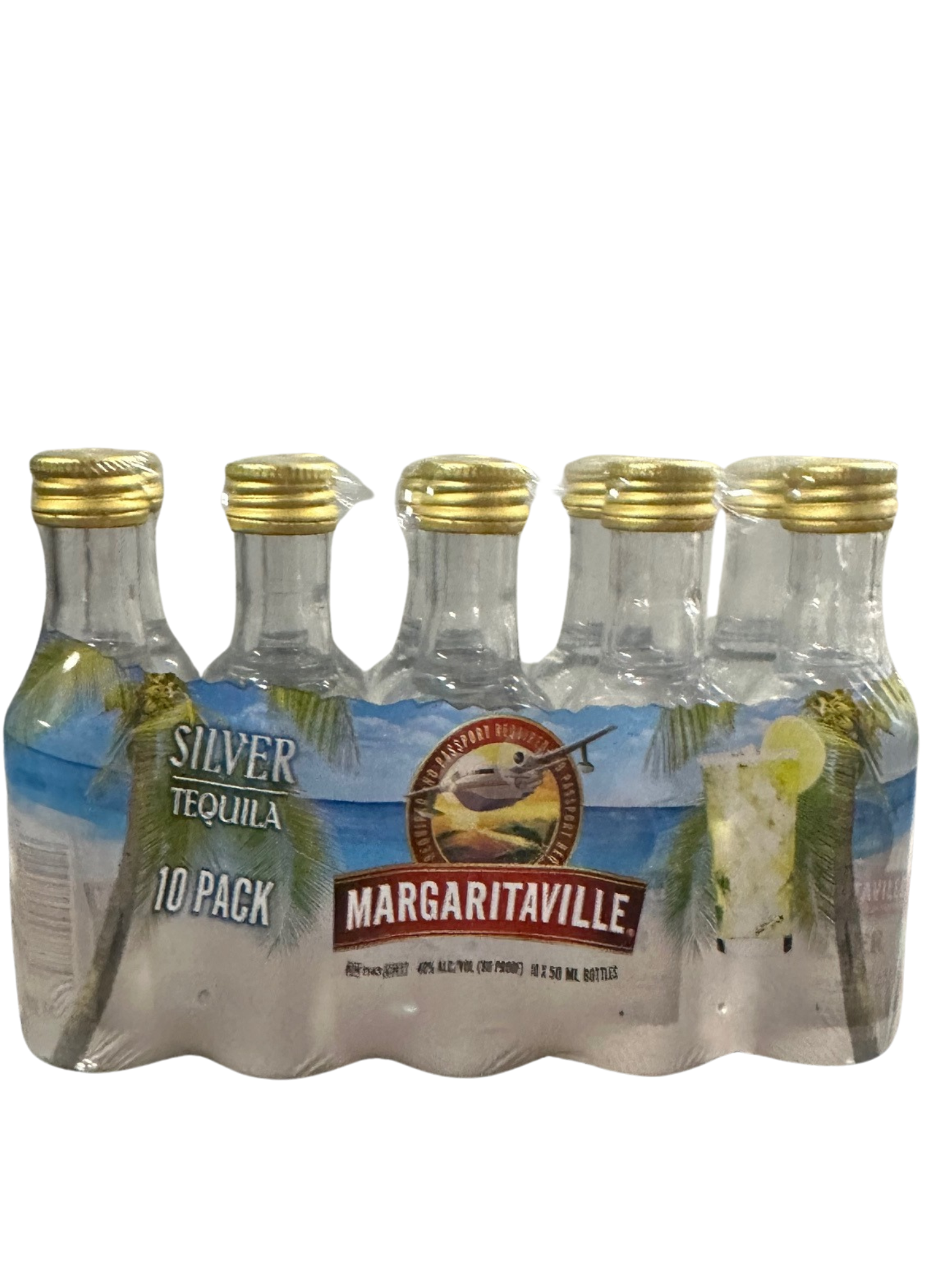 Margaritaville Silver Tequila Mini Shots (10 Pack Of 50ML)