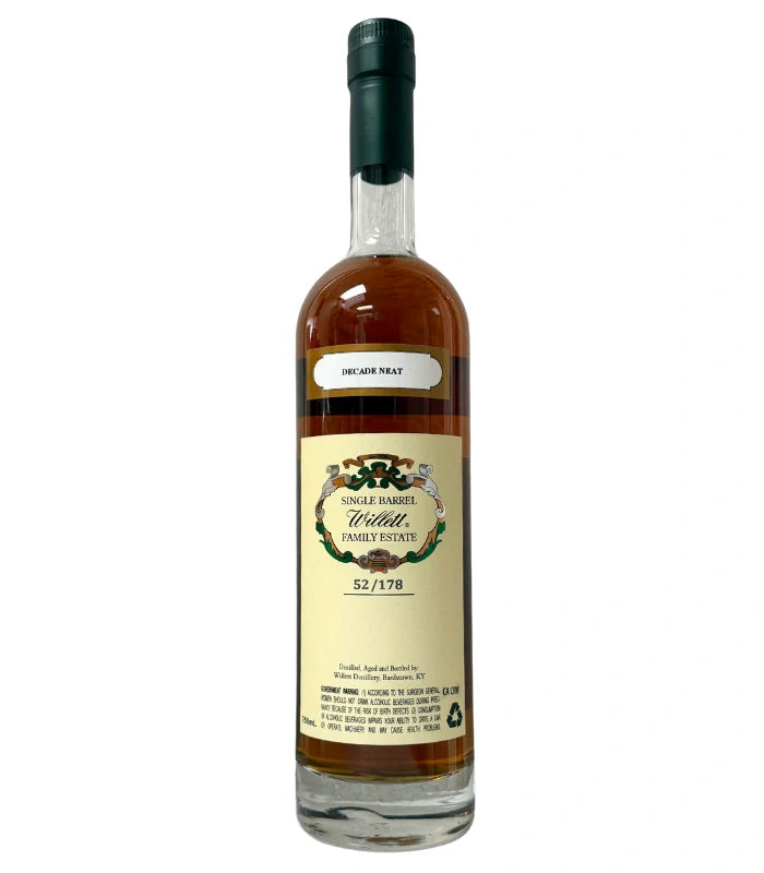 Willett Family Estate 10 Year Single Barrel Rye #1515 "Decade Neat" 103.6 Proof 750ml