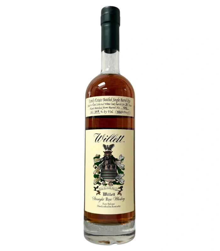 Willett Family Estate 10 Year Single Barrel Rye #1515 "Decade Neat" 103.6 Proof 750ml