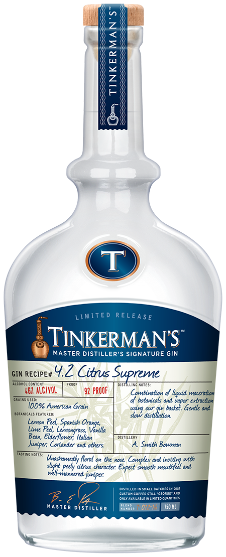 Tinkerman's 4.2 Citrus Supreme Gin 750ml