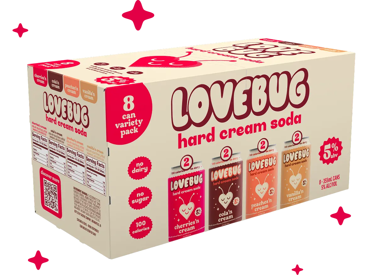 Lovebug Hard Cream Soda Variety 8 Pack