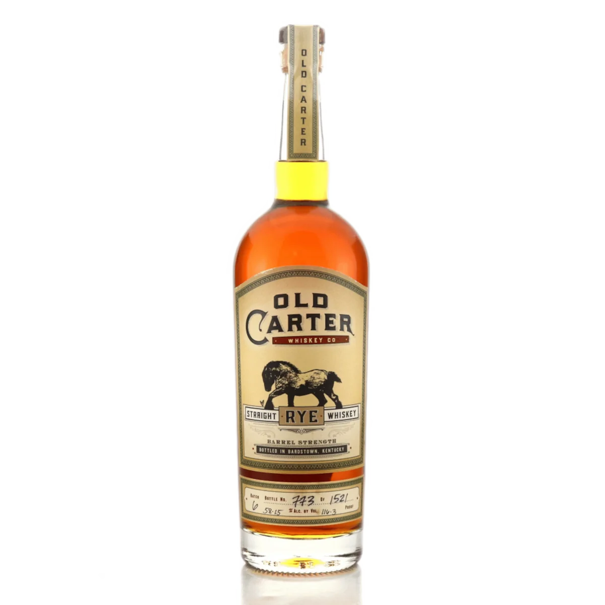 Old Carter Batch 6 Straight Rye Whiskey 116.3 Proof 750ml