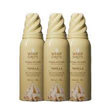 Whip Shots Vodka Infused Whipped Cream Vanilla Flavored by Cardi B. (3 Pack-50mL)